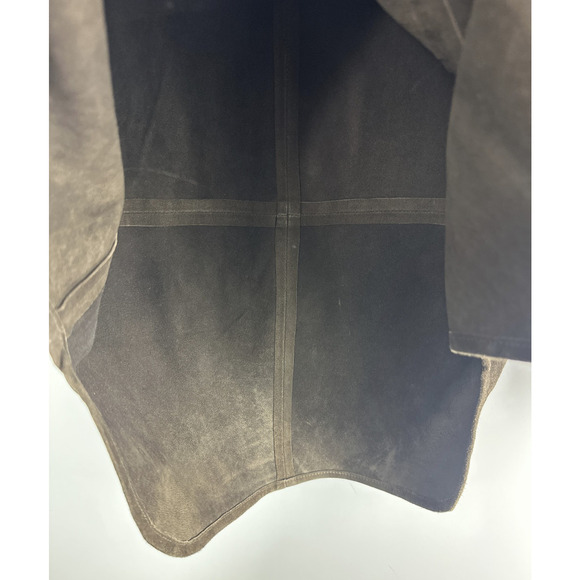 Robert Talbott Men's Brown Suede Leather Shacket Shirt Jacket Button Size Large - Picture 10 of 16